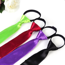 Load image into Gallery viewer, 5cm Narrow Men Tie Solid Color Zipper Adjustable Wedding Party Lazy Slim Necktie - provenclothes