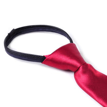 Load image into Gallery viewer, 5cm Narrow Men Tie Solid Color Zipper Adjustable Wedding Party Lazy Slim Necktie - provenclothes