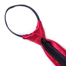 Load image into Gallery viewer, 5cm Narrow Men Tie Solid Color Zipper Adjustable Wedding Party Lazy Slim Necktie - provenclothes