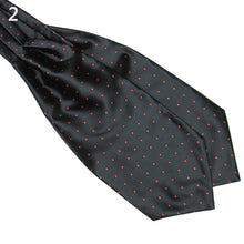 Load image into Gallery viewer, Men's Fashion Smooth Polka Dots Print Ascot Tie Neck Tie Silk Blend Scarf Cravat - provenclothes