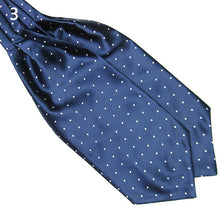 Load image into Gallery viewer, Men's Fashion Smooth Polka Dots Print Ascot Tie Neck Tie Silk Blend Scarf Cravat - provenclothes