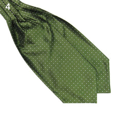 Load image into Gallery viewer, Men's Fashion Smooth Polka Dots Print Ascot Tie Neck Tie Silk Blend Scarf Cravat - provenclothes