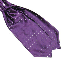 Load image into Gallery viewer, Men's Fashion Smooth Polka Dots Print Ascot Tie Neck Tie Silk Blend Scarf Cravat - provenclothes