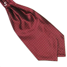 Load image into Gallery viewer, Men's Fashion Smooth Polka Dots Print Ascot Tie Neck Tie Silk Blend Scarf Cravat - provenclothes