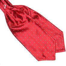 Load image into Gallery viewer, Men's Fashion Smooth Polka Dots Print Ascot Tie Neck Tie Silk Blend Scarf Cravat - provenclothes