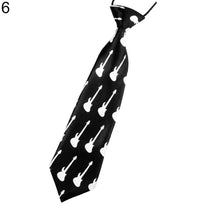 Load image into Gallery viewer, School Boys Kids Children Stripe Musical Note Skull Wedding Party Tie Necktie - provenclothes