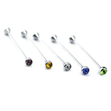 Load image into Gallery viewer, Men's Formal Shirt Collar Pin Rhinestone Bar Clasp Clip Barbell Lapel Stick - provenclothes