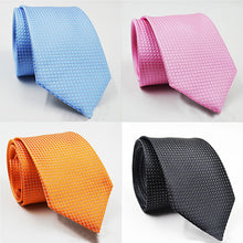 Load image into Gallery viewer, Fashion Men's Solid Color Plaid Tie Casual Party Wedding Business Office Necktie - provenclothes