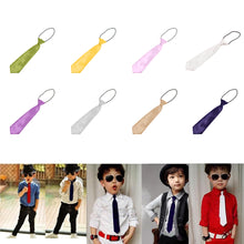 Load image into Gallery viewer, Solid Colour Elastic Tie Necktie School Boys Kids Children Party Banquet Decor - provenclothes