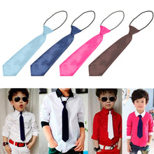 Load image into Gallery viewer, Solid Colour Elastic Tie Necktie School Boys Kids Children Party Banquet Decor - provenclothes
