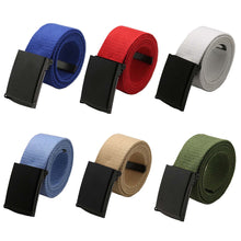 Load image into Gallery viewer, Unisex Casual Solid Color Webbing Canvas Waist Belt Automatic Buckle Waistband - provenclothes