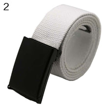 Load image into Gallery viewer, Unisex Casual Solid Color Webbing Canvas Waist Belt Automatic Buckle Waistband - provenclothes