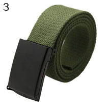 Load image into Gallery viewer, Unisex Casual Solid Color Webbing Canvas Waist Belt Automatic Buckle Waistband - provenclothes