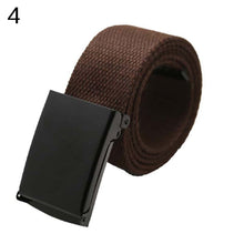 Load image into Gallery viewer, Unisex Casual Solid Color Webbing Canvas Waist Belt Automatic Buckle Waistband - provenclothes