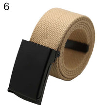 Load image into Gallery viewer, Unisex Casual Solid Color Webbing Canvas Waist Belt Automatic Buckle Waistband - provenclothes