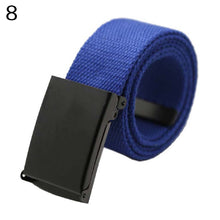 Load image into Gallery viewer, Unisex Casual Solid Color Webbing Canvas Waist Belt Automatic Buckle Waistband - provenclothes