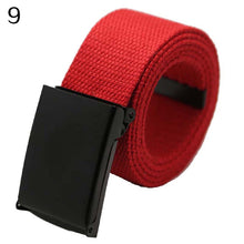 Load image into Gallery viewer, Unisex Casual Solid Color Webbing Canvas Waist Belt Automatic Buckle Waistband - provenclothes