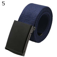 Load image into Gallery viewer, Unisex Casual Solid Color Webbing Canvas Waist Belt Automatic Buckle Waistband - provenclothes
