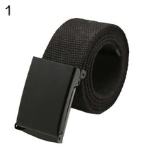 Load image into Gallery viewer, Unisex Casual Solid Color Webbing Canvas Waist Belt Automatic Buckle Waistband - provenclothes