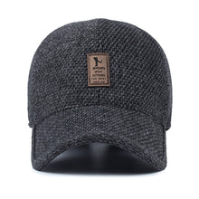 Load image into Gallery viewer, Men Earflaps Baseball Cap Warm Snapback Outdoor Father's Winter Visor Hat Gift - provenclothes