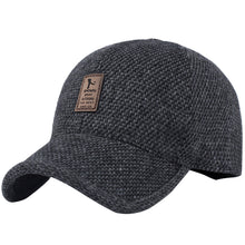 Load image into Gallery viewer, Men Earflaps Baseball Cap Warm Snapback Outdoor Father's Winter Visor Hat Gift - provenclothes