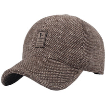Load image into Gallery viewer, Men Earflaps Baseball Cap Warm Snapback Outdoor Father's Winter Visor Hat Gift - provenclothes