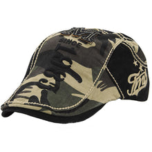 Load image into Gallery viewer, Men Outdoor Adjustable Camouflage Splicing Letter Sun Hats Peaked Caps Beret - provenclothes