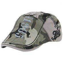 Load image into Gallery viewer, Men Outdoor Adjustable Camouflage Splicing Letter Sun Hats Peaked Caps Beret - provenclothes