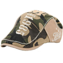 Load image into Gallery viewer, Men Outdoor Adjustable Camouflage Splicing Letter Sun Hats Peaked Caps Beret - provenclothes
