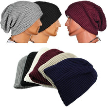 Load image into Gallery viewer, Men Winter Knitting Baggy Cap Casual Warm Keeper Beanie Knitted Crochet Hat - provenclothes
