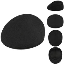 Load image into Gallery viewer, Casual Men Warm Comfortable Solid Color Flat Beret Hat Newsboy Cabbie Peaked Cap - provenclothes