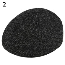 Load image into Gallery viewer, Casual Men Warm Comfortable Solid Color Flat Beret Hat Newsboy Cabbie Peaked Cap - provenclothes