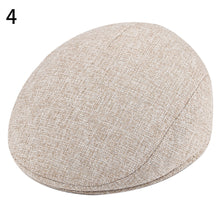 Load image into Gallery viewer, Casual Men Warm Comfortable Solid Color Flat Beret Hat Newsboy Cabbie Peaked Cap - provenclothes