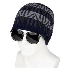 Load image into Gallery viewer, Men Winter Outdoor Wavy Stripe Fleece Lined Beanie Skull Cap Warm Knitted Hat - provenclothes