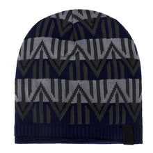 Load image into Gallery viewer, Men Winter Outdoor Wavy Stripe Fleece Lined Beanie Skull Cap Warm Knitted Hat - provenclothes