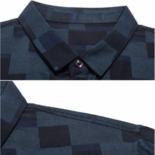 Load image into Gallery viewer, Men Spring Autumn Casual Business Plaid Print Long Sleeve Button Down Shirt Top - provenclothes