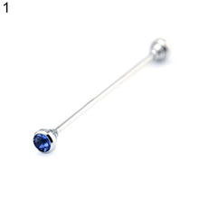 Load image into Gallery viewer, Men's Formal Shirt Collar Pin Rhinestone Bar Clasp Clip Barbell Lapel Stick - provenclothes