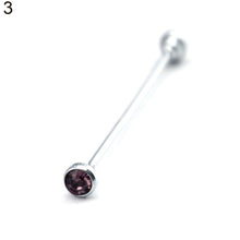 Load image into Gallery viewer, Men's Formal Shirt Collar Pin Rhinestone Bar Clasp Clip Barbell Lapel Stick - provenclothes