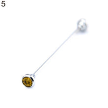 Load image into Gallery viewer, Men's Formal Shirt Collar Pin Rhinestone Bar Clasp Clip Barbell Lapel Stick - provenclothes