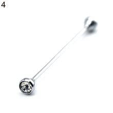 Load image into Gallery viewer, Men's Formal Shirt Collar Pin Rhinestone Bar Clasp Clip Barbell Lapel Stick - provenclothes
