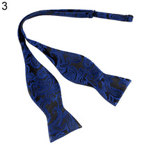 Load image into Gallery viewer, Men's Paisley Gourd Shape Self Bow Tie Party Adjustable Neck Pocket Cuff Bowtie - provenclothes