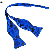 Load image into Gallery viewer, Men's Paisley Gourd Shape Self Bow Tie Party Adjustable Neck Pocket Cuff Bowtie - provenclothes