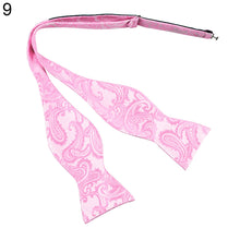 Load image into Gallery viewer, Men's Paisley Gourd Shape Self Bow Tie Party Adjustable Neck Pocket Cuff Bowtie - provenclothes