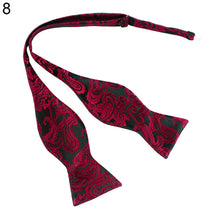 Load image into Gallery viewer, Men's Paisley Gourd Shape Self Bow Tie Party Adjustable Neck Pocket Cuff Bowtie - provenclothes