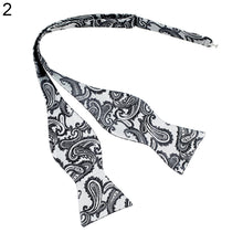 Load image into Gallery viewer, Men's Paisley Gourd Shape Self Bow Tie Party Adjustable Neck Pocket Cuff Bowtie - provenclothes