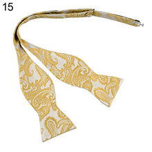 Load image into Gallery viewer, Men's Paisley Gourd Shape Self Bow Tie Party Adjustable Neck Pocket Cuff Bowtie - provenclothes