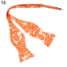 Load image into Gallery viewer, Men's Paisley Gourd Shape Self Bow Tie Party Adjustable Neck Pocket Cuff Bowtie - provenclothes