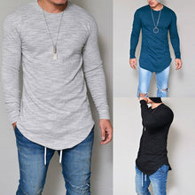 Load image into Gallery viewer, Men Casual Fashion T-Shirt Long Sleeve O-Neck Slim Fit Solid Color All Match Tee - provenclothes