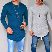 Load image into Gallery viewer, Men Casual Fashion T-Shirt Long Sleeve O-Neck Slim Fit Solid Color All Match Tee - provenclothes