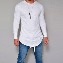 Load image into Gallery viewer, Men Casual Fashion T-Shirt Long Sleeve O-Neck Slim Fit Solid Color All Match Tee - provenclothes